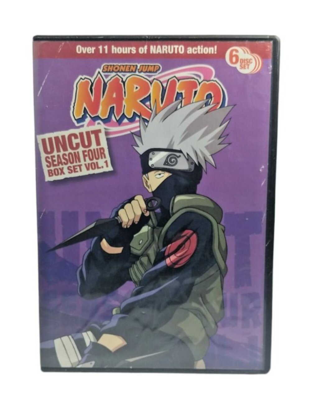 Shonen Jump Naruto Uncut Season 4 Volume 1 Box Set (2002, 6 Disc Set) Anime